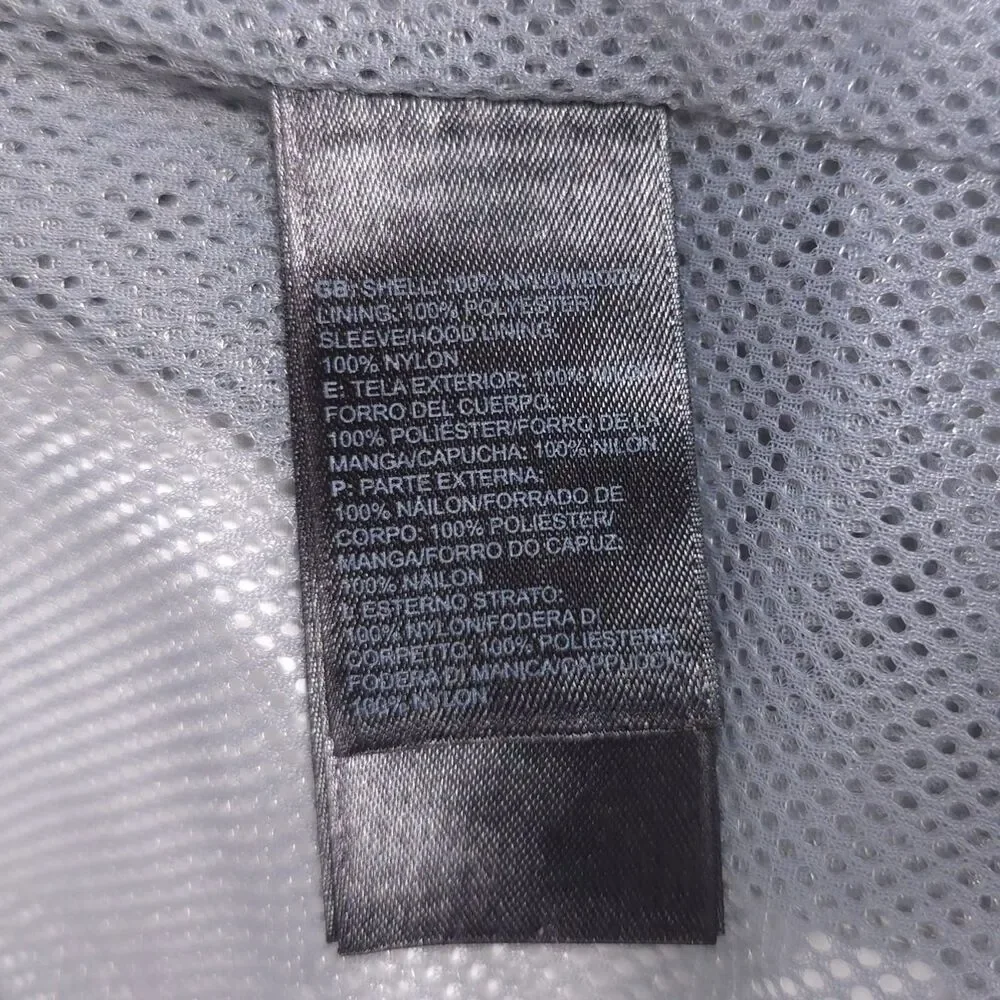 The North Face Full Zip Jacket Men’s LARGE‎ Hood Dry Vent Zip Insert Pocket Gray